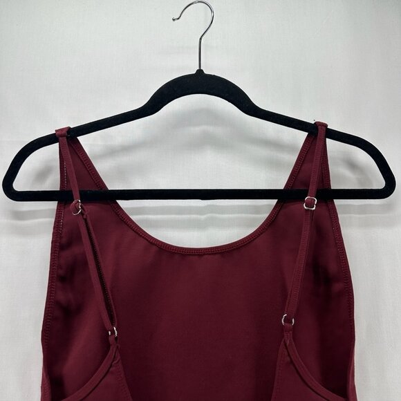 Lioness Bodysuit  Womens M Low Cut Adjustable Strap Sleeveless Backless Burgundy - Picture 5 of 11